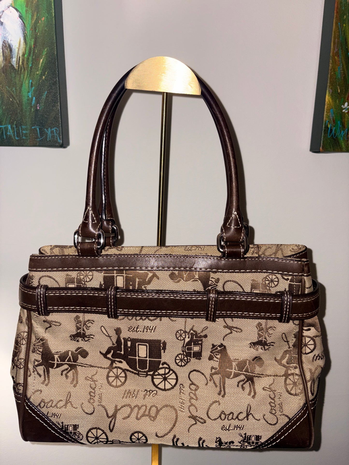 Coach 2009 F14444 Heritage Horse and Carriage Carryall - Image 2