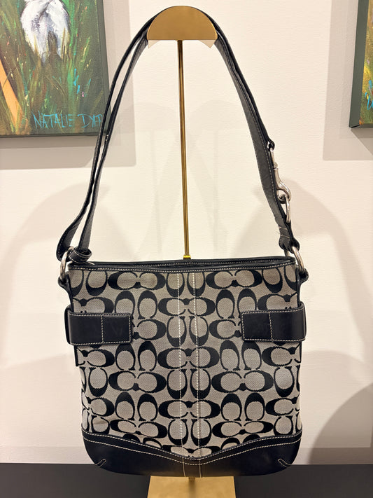 Coach 2005 3574 Signature Soho Crossbody - Grey & Black Monogram Shoulder Bag - Image 2