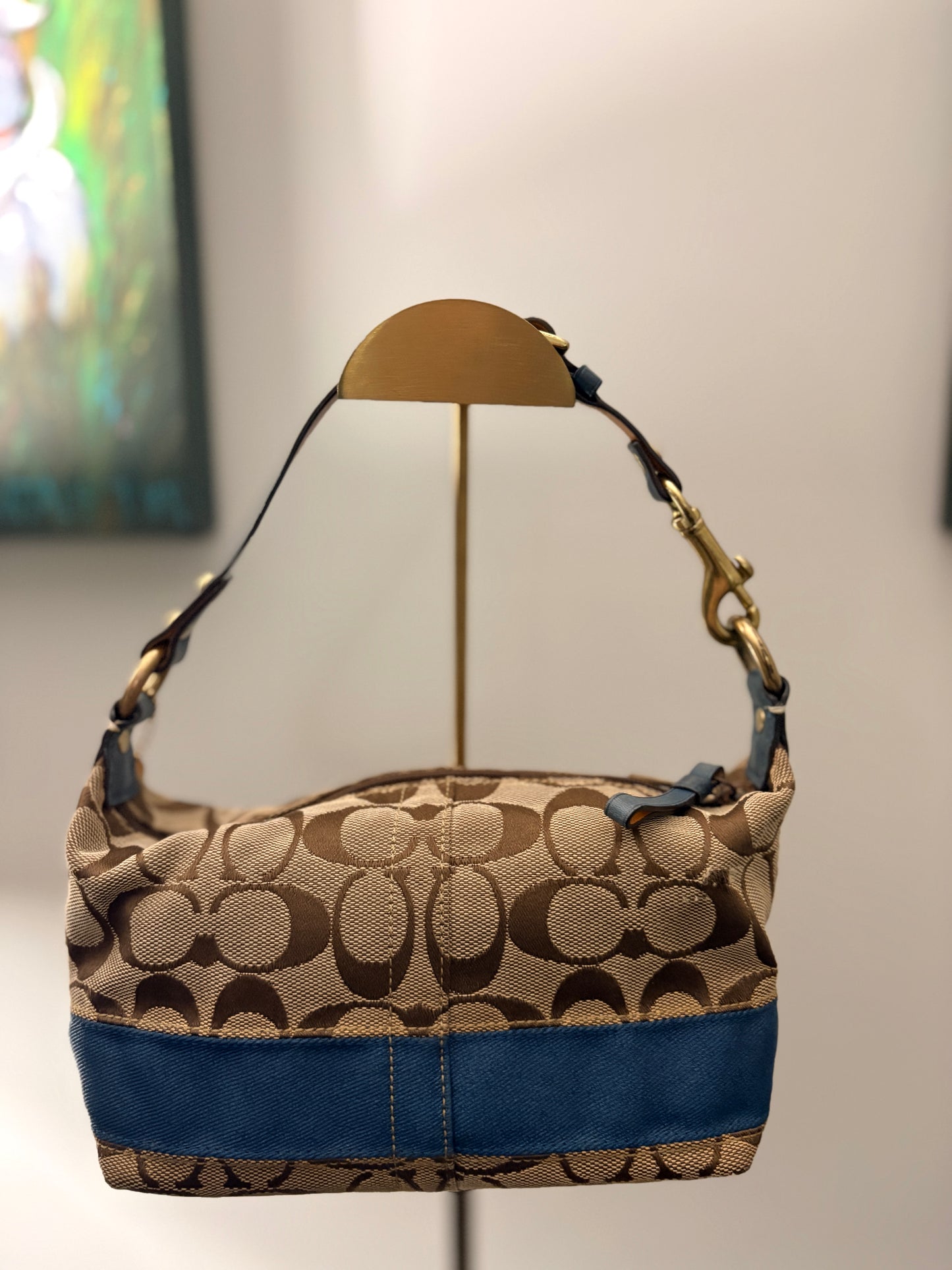 Coach 2006 40024 Signature Stripe Shoulder Bag - Image 2