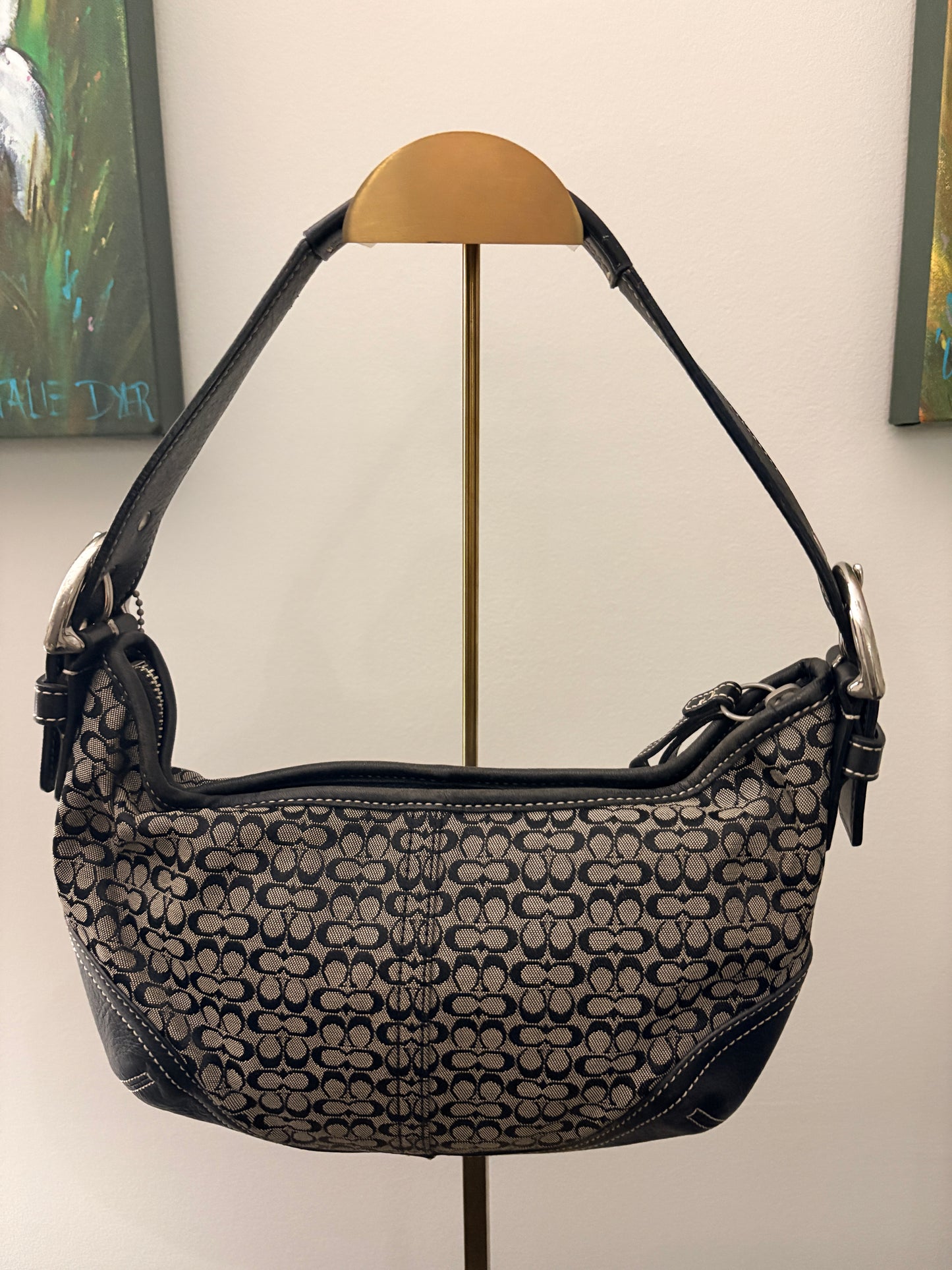 Coach 2003 6351 Soho Mini Signature Hobo - Black - Image 2