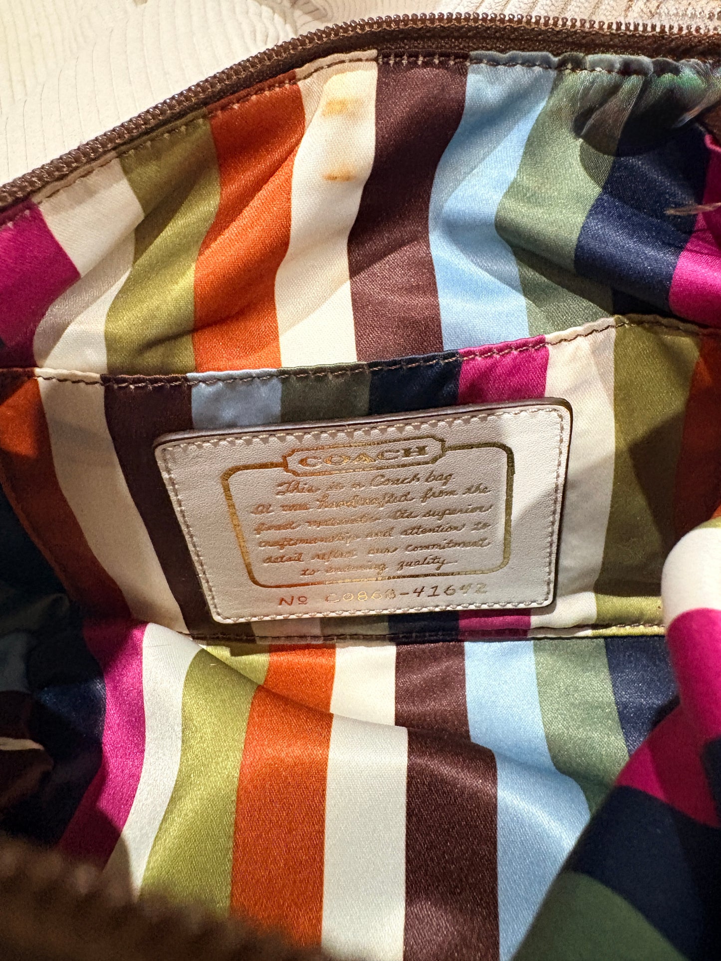 Coach Signature Canvas Shoulder Bag – Brown & Ivory