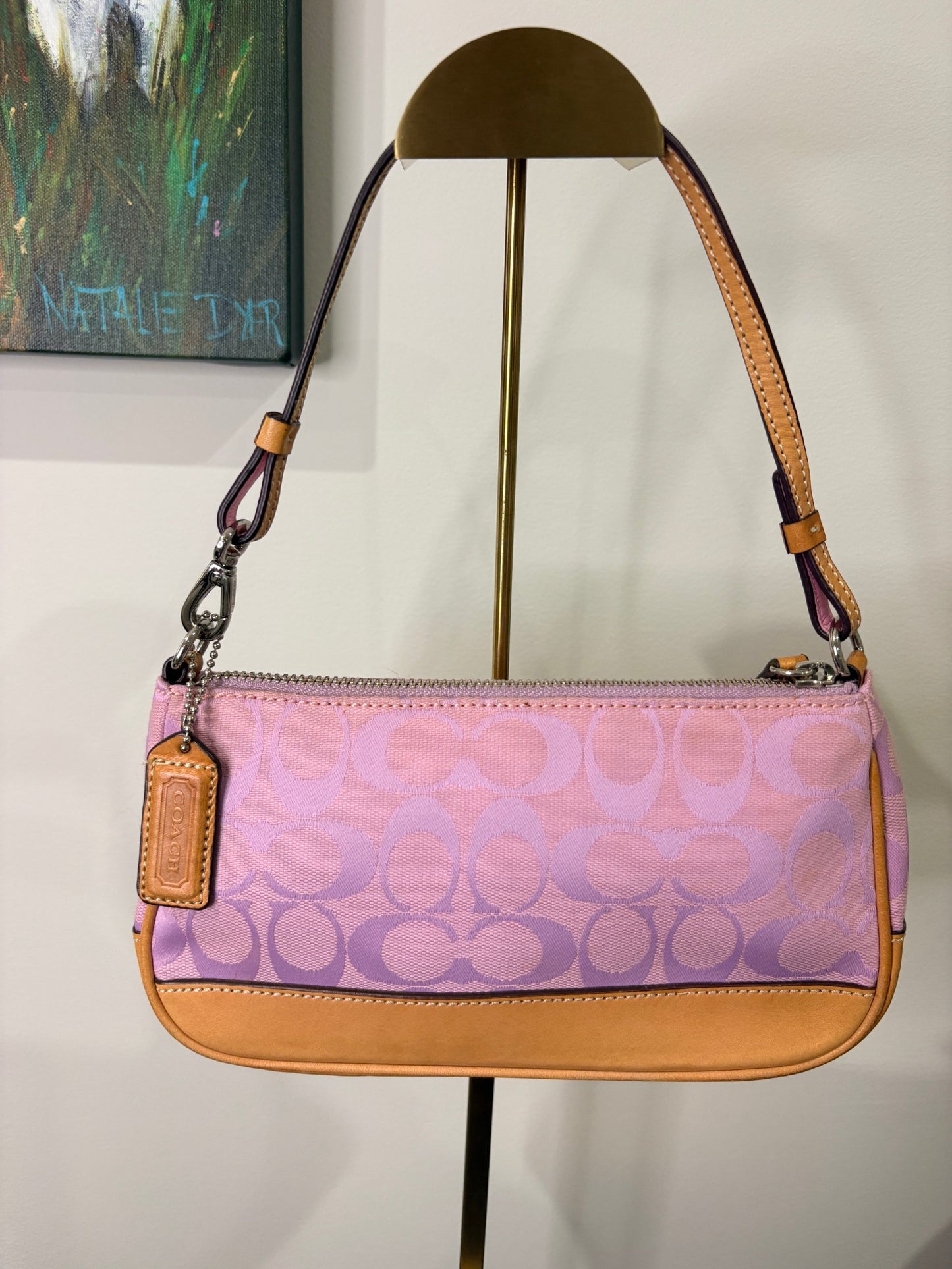 Coach 2004 6094 Signature C Demi Shoulder Bag - Pink and Purple Ombre - Image 1