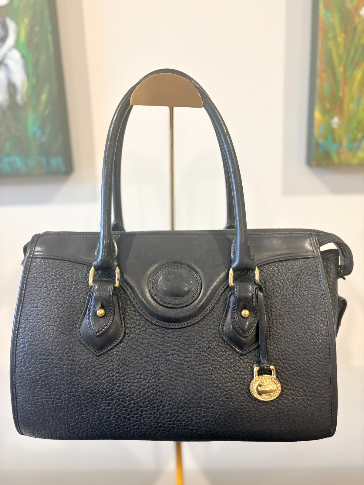 Dooney & Bourke All-Weather Leather Satchel - Classic Black Handbag - Image 1