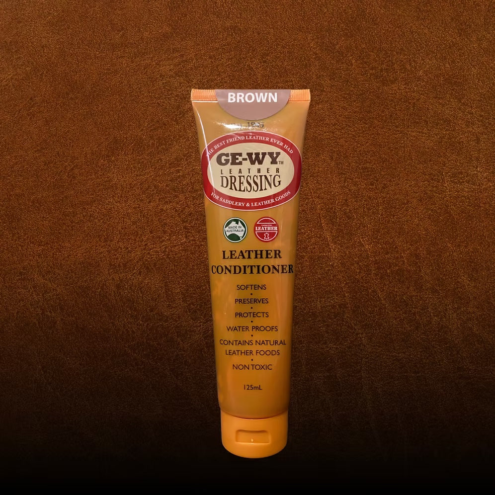 Ge-Wy Leather Dressing - Brown 125ml Conditioner - Image 1