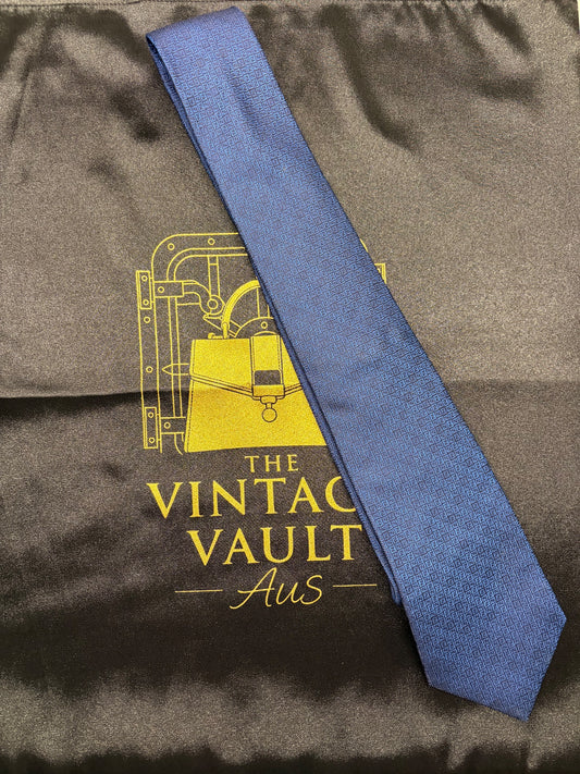 Fendi Zucca Pattern Silk Tie in Blue - Image 1