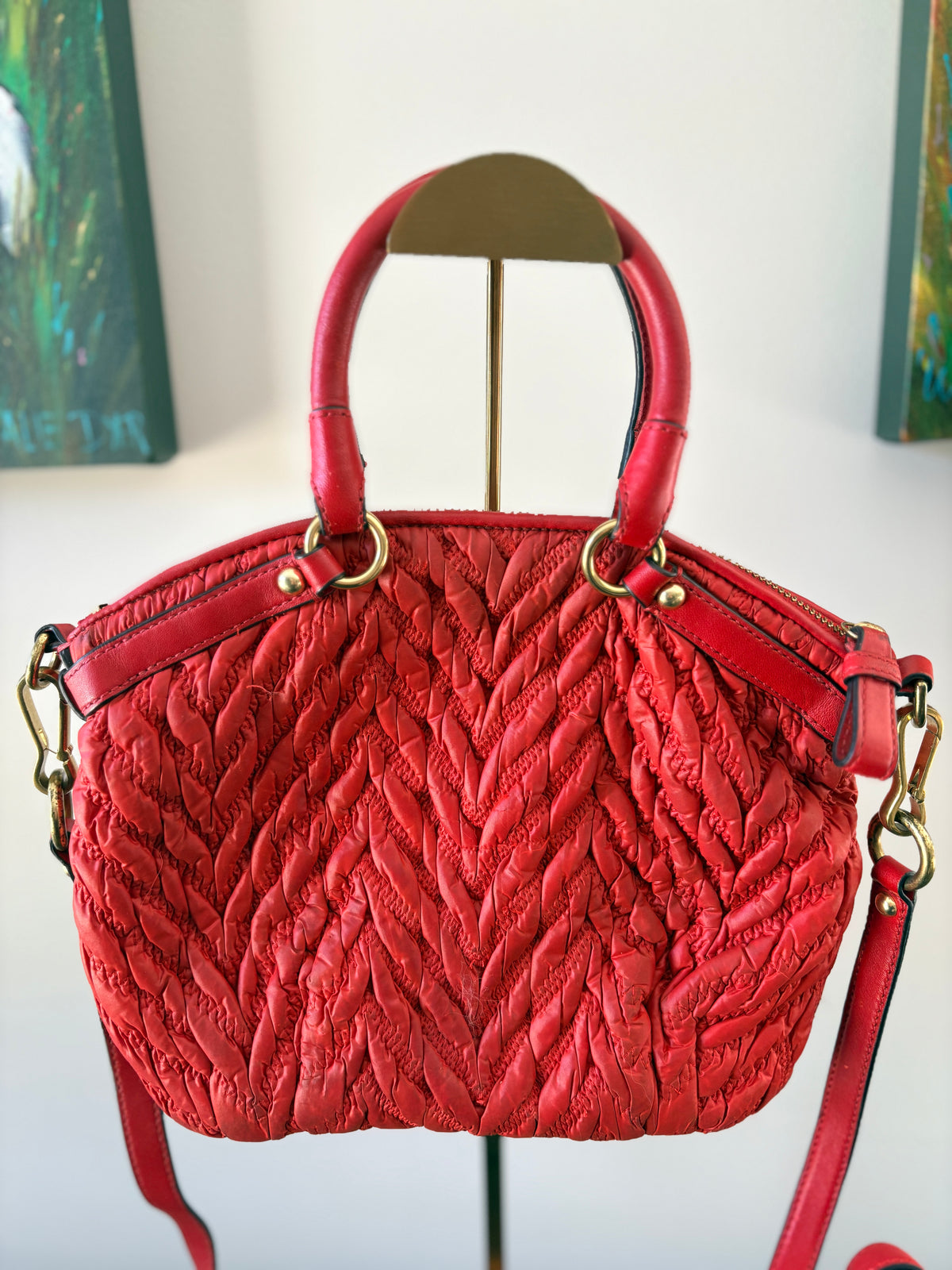 VVA313 - Coach 2011 18598 Madison Quilted Limited Edition 70th Anniversary - RED - Image 2