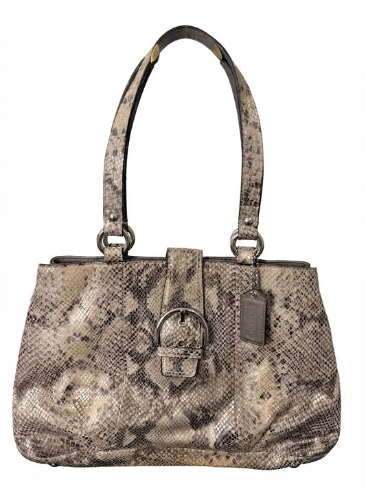 Coach 2010 F19679 Soho Buckle Tote - Python Embossed Leather Handbag - Image 1