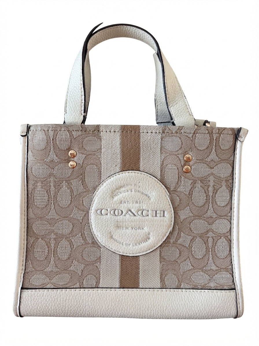 VVA381 - Coach 2022 C8417 Dempsey Tote 22 In Signature Jacquard with Stripe - Image 1