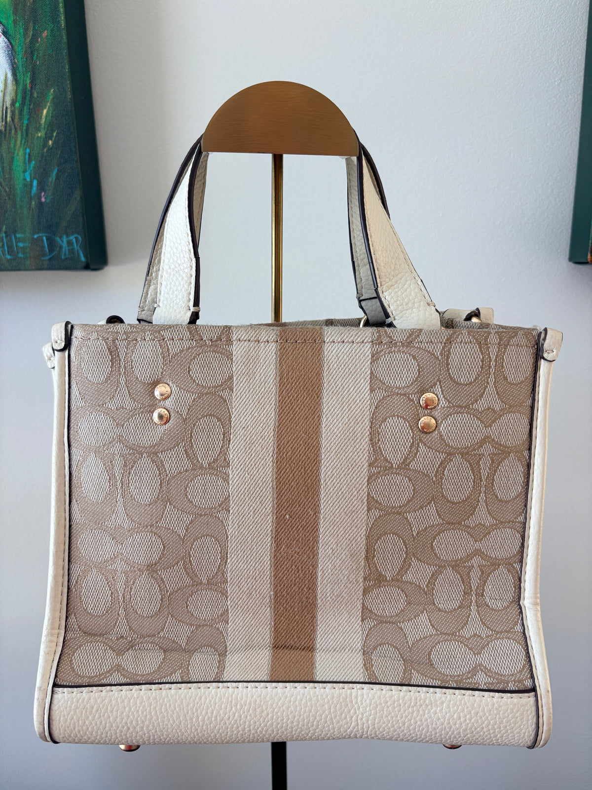 VVA381 - Coach 2022 C8417 Dempsey Tote 22 In Signature Jacquard with Stripe - Image 2
