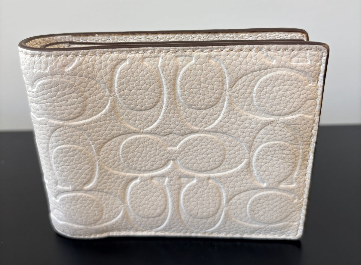 Coach Vintage SoHo Buckle Flap Bifold Wallet w/ Tattersall Lining Blue leather - Image 3