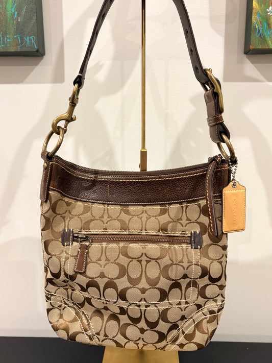 COACH 2006 10403 Signature C Hobo Shoulder Bag - Classic Canvas and Leather Design - Image 2