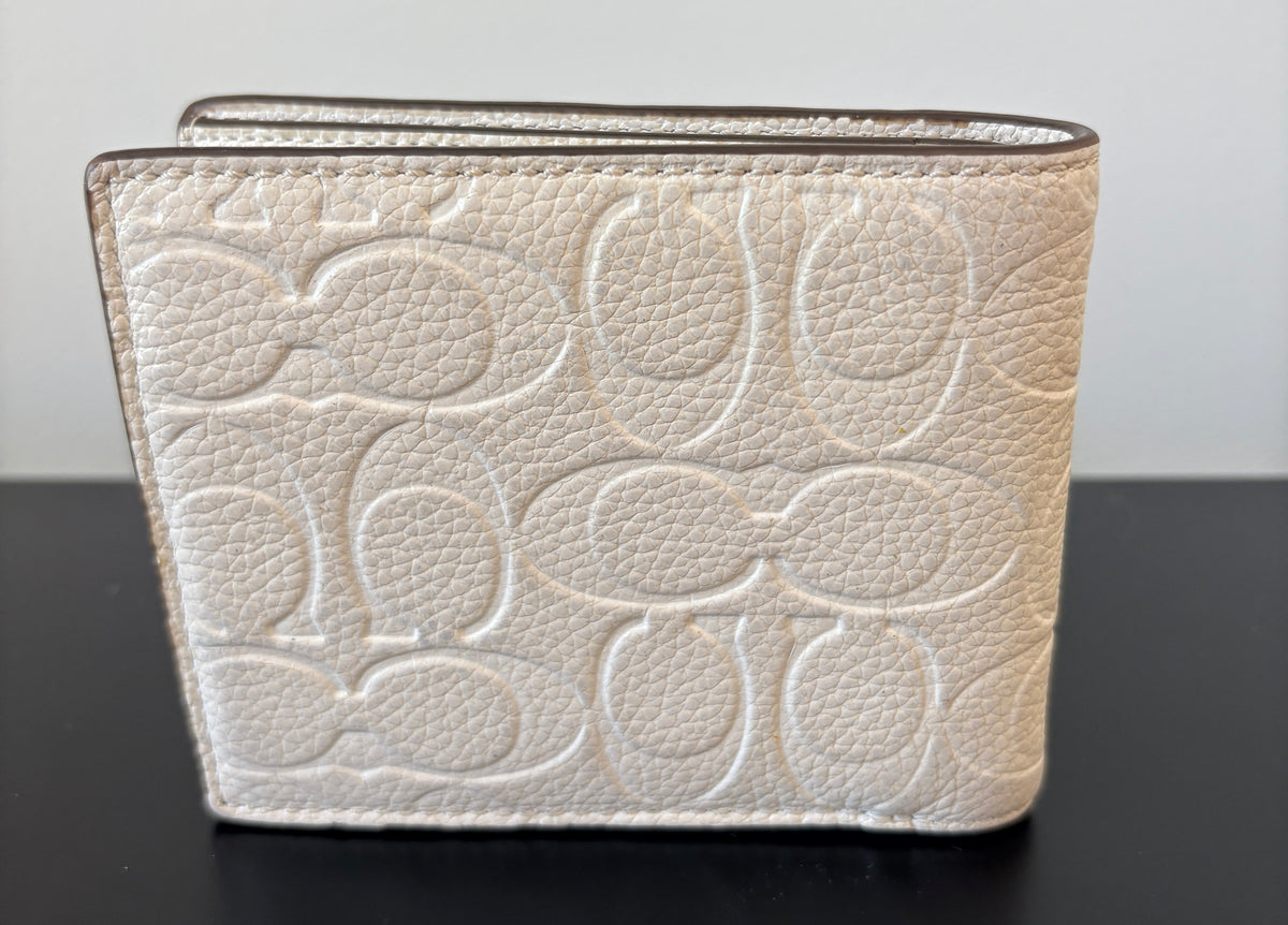 Coach Vintage SoHo Buckle Flap Bifold Wallet w/ Tattersall Lining Blue leather - Image 4