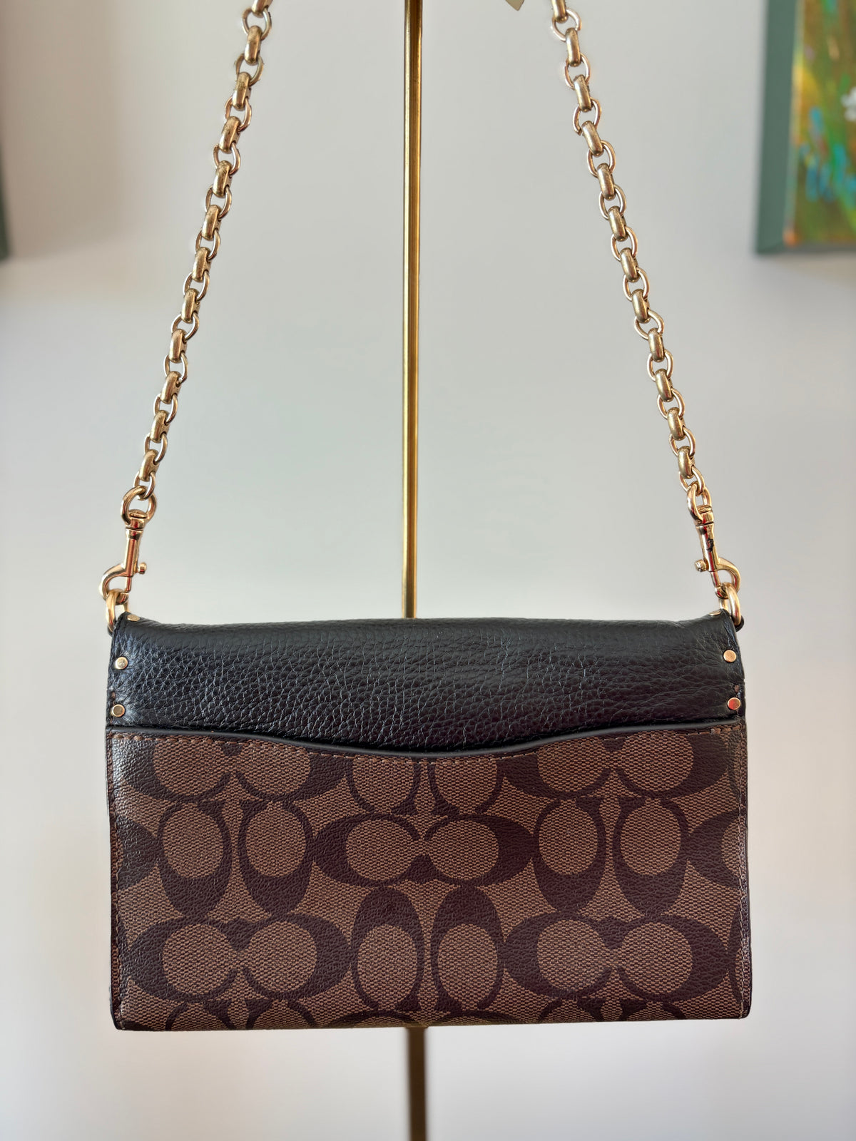 VVA388 - Coach Lane Crossbody in Signature Canas with Snakeskin - Image 2
