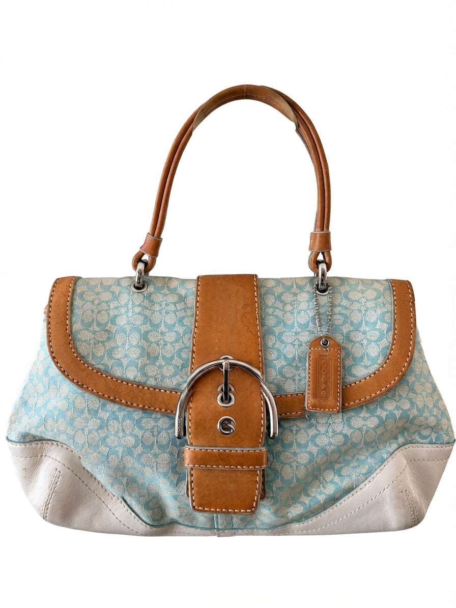 Coach 2003 6349 Soho Signature Buckle Flap Satchel - Image 1