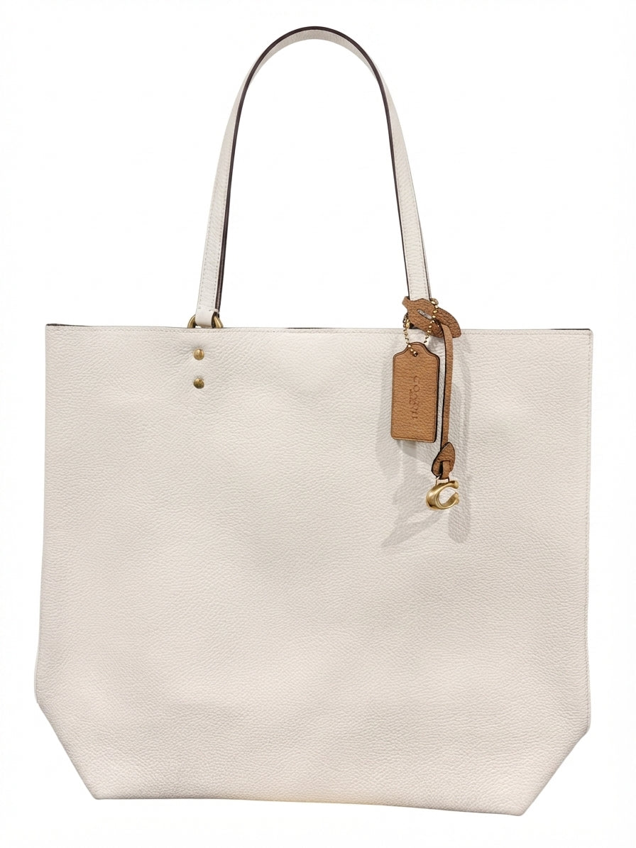Coach 2020 88341 Plaza Tote Bag - Elegant Chalk Pebble Leather - Image 1