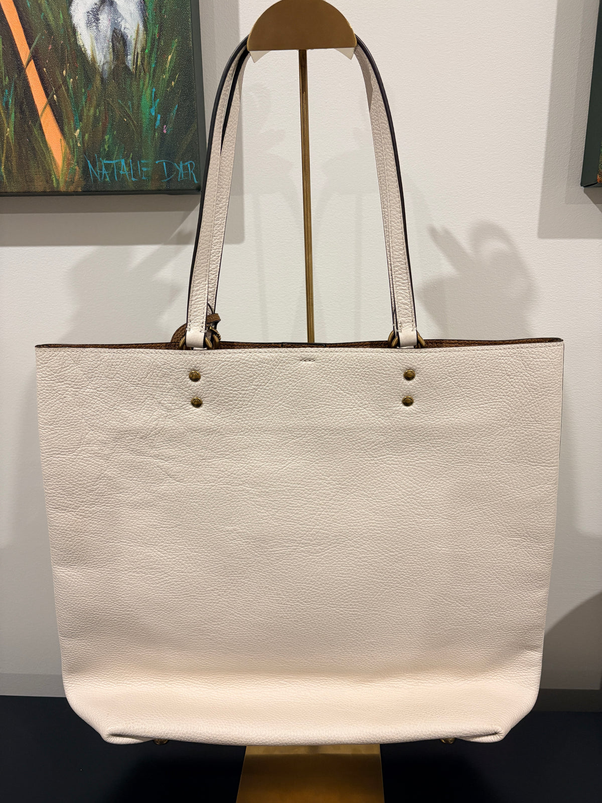 Coach 2020 88341 Plaza Tote Bag - Elegant Chalk Pebble Leather - Image 2