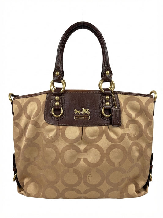 Coach 2008 12963 Madison Op Art Julianne Satchel - Brown & Beige Canvas - Image 1