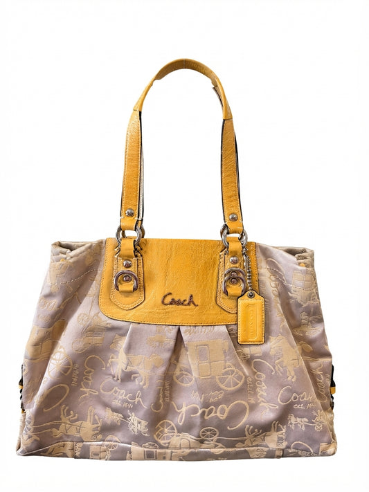 VA342 - Coach 2011 F15656 Ashley Heritage Tote Bag - Iconic Horse and Carriage Print - Image 1