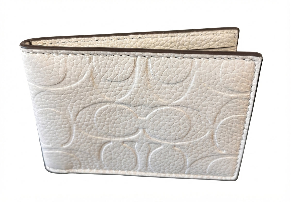 VVA337 - Coach Men's Signature Pebble Leather 3-in-1 Bifold Wallet - Versatile Slim Design - Image 1