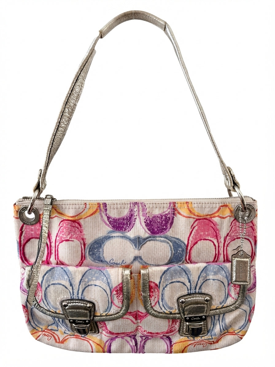 Coach 2012 19090 Optic Signature Flap Shoulder Bag - Image 1