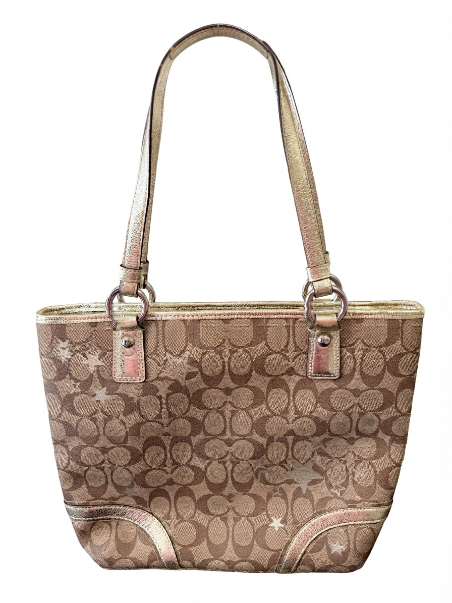 VVA385 - Coach 2011 F18853 Signature Star Print Tote Bag  - Image 1