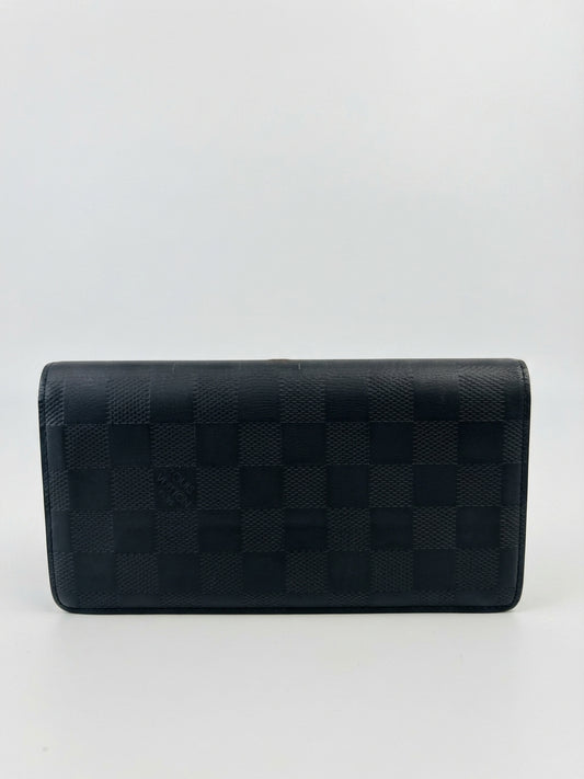 Louis Vuitton Damier Infini Brazza Wallet - Onyx Black Leather - Image 1