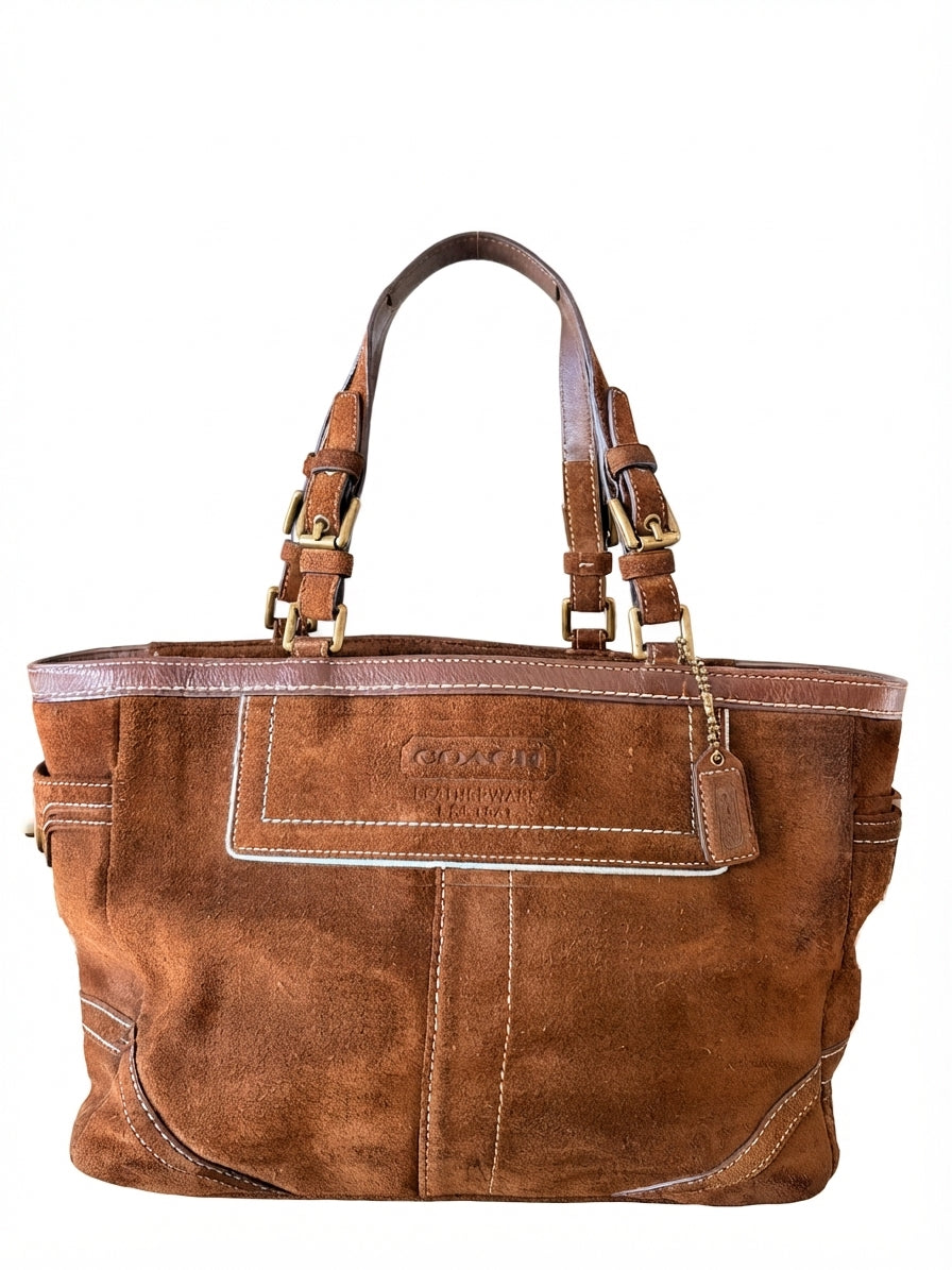 Coach 2005 8B03 Suede Hamptons Gallery Tote - Image 1