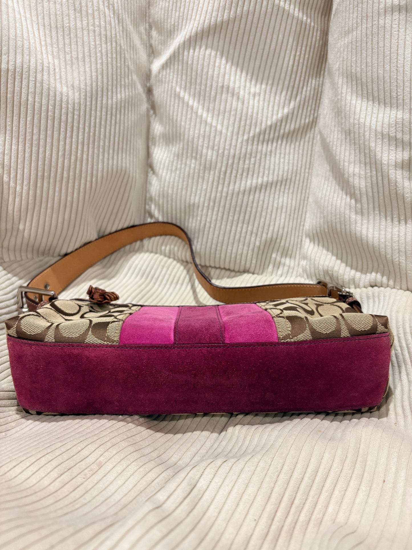 Coach Signature Stripe Demi Shoulder Bag – Y2K (Mid-2000s)