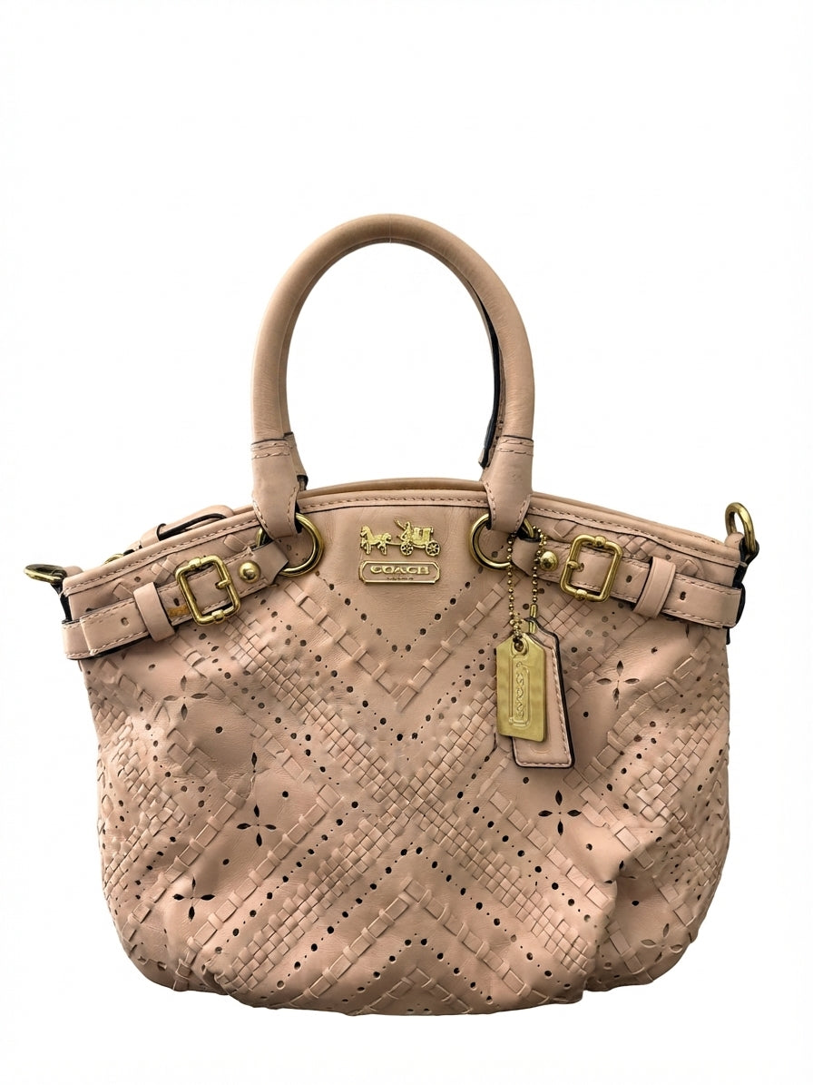 Coach Madison 2012 19838 Laser-Cut Leather Satchel - Blush Pink - Image 1