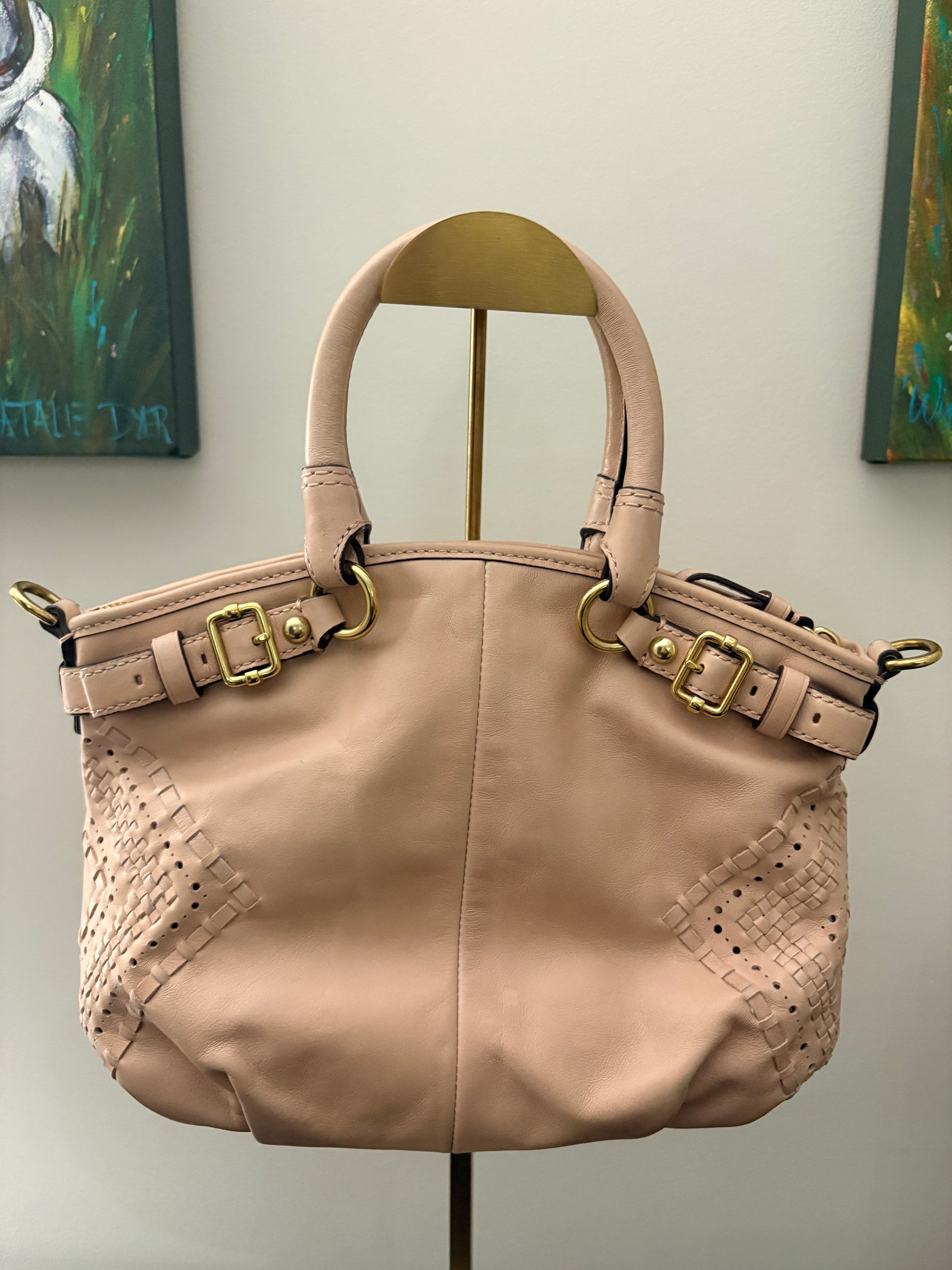 Coach Madison 2012 19838 Laser-Cut Leather Satchel - Blush Pink - Image 2