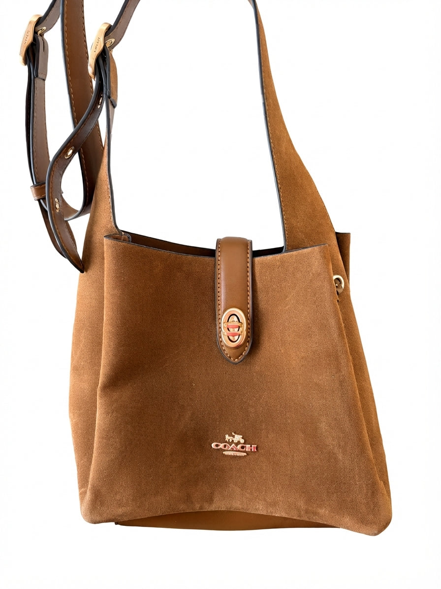 VVA383 - Coach Hadley Convertible Crossbody Bag in Suede - Image 1