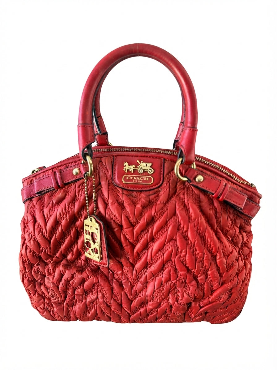 VVA313 - Coach 2011 18598 Madison Quilted Limited Edition 70th Anniversary - RED - Image 1