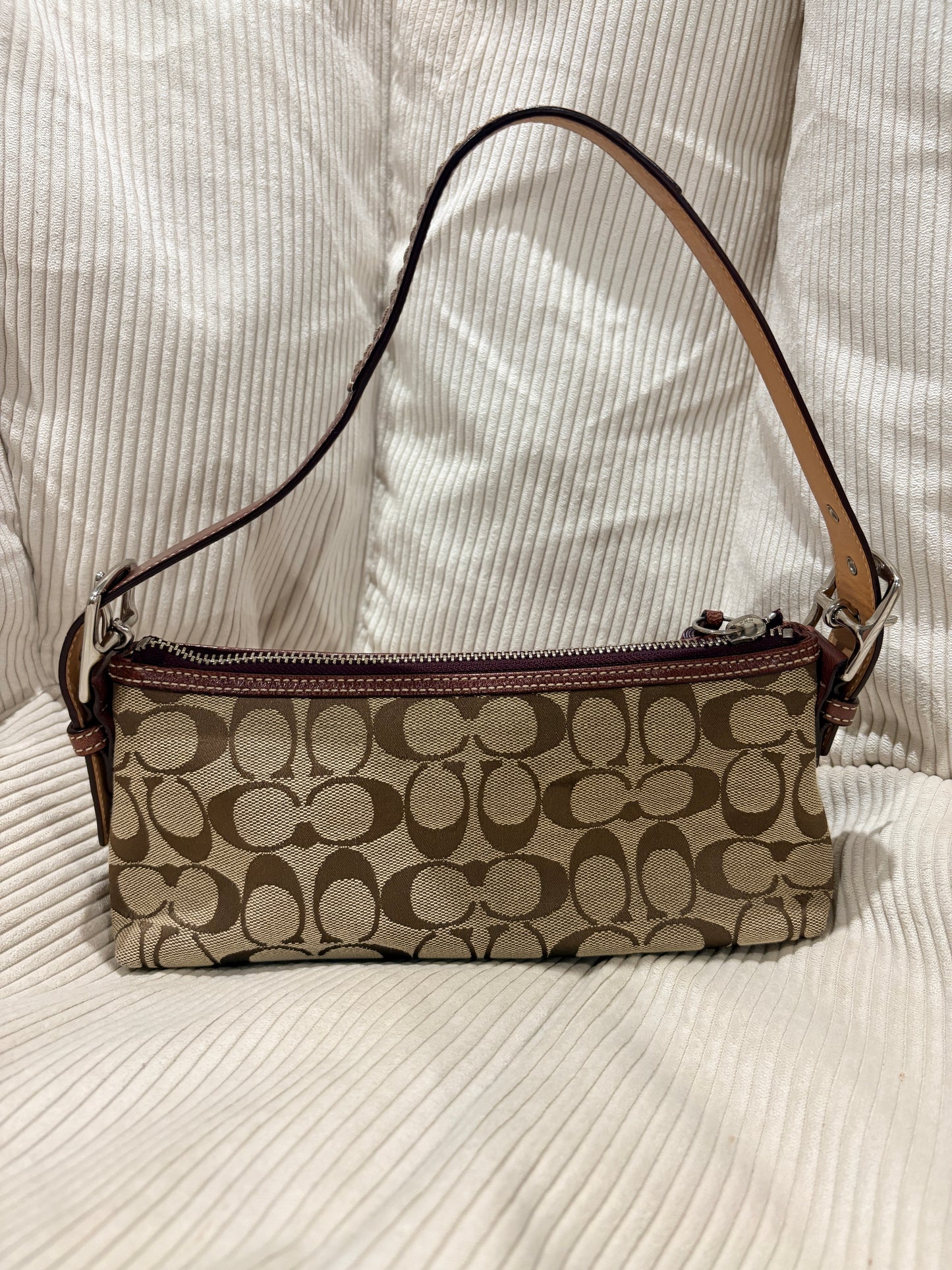 Coach Signature Stripe Demi Shoulder Bag – Y2K (Mid-2000s)