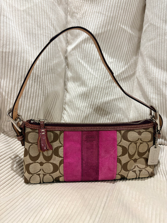 Coach Signature Stripe Demi Shoulder Bag – Y2K (Mid-2000s)