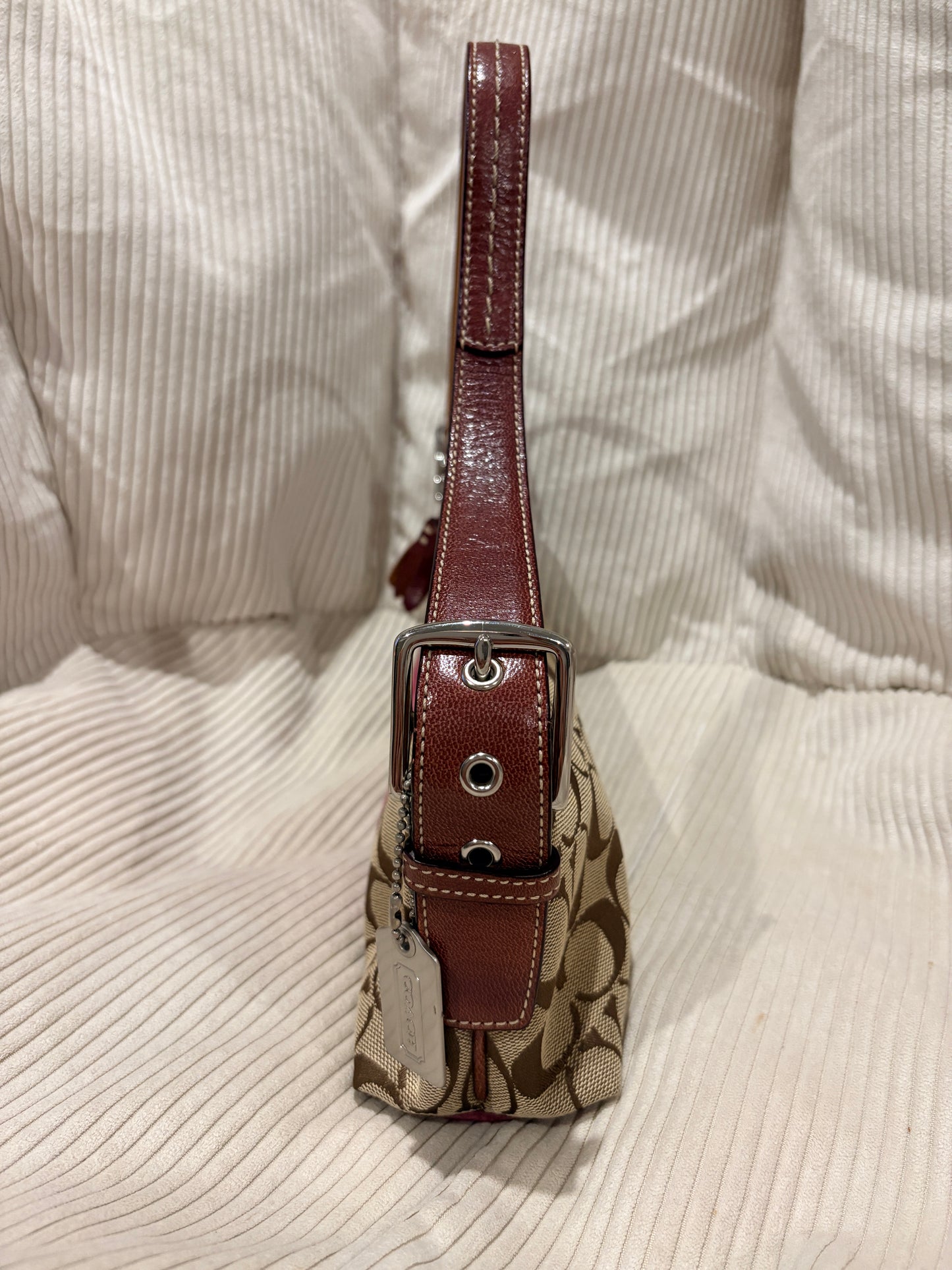 Coach Signature Stripe Demi Shoulder Bag – Y2K (Mid-2000s)